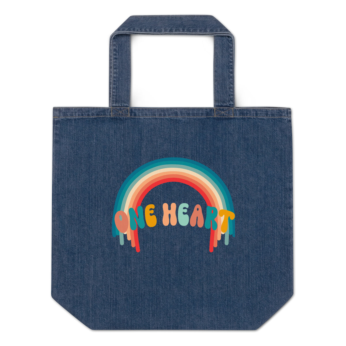 One Heart Denim Tote